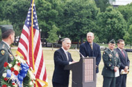 Speaking at Vietnam Memorial